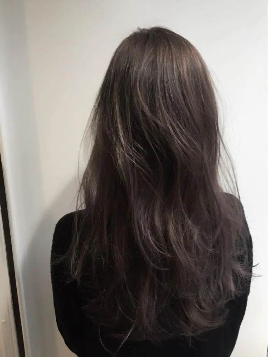 セミロング カラー パーマ ヘアアレンジ グレージュ ピンクカラー ピンクパープル パープルカラー ✨ハイクオリティ✨ 山本香也のヘアスタイル