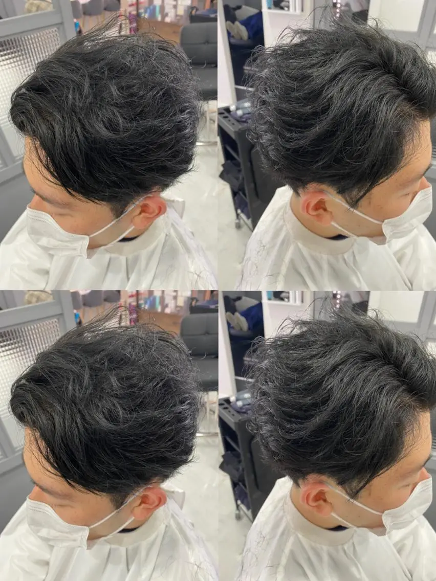 ショート カラー パーマ ヘアアレンジ メンズ カット ヘアカラー 🔥メンズパーマ 特化 渡辺一翔のヘアスタイル