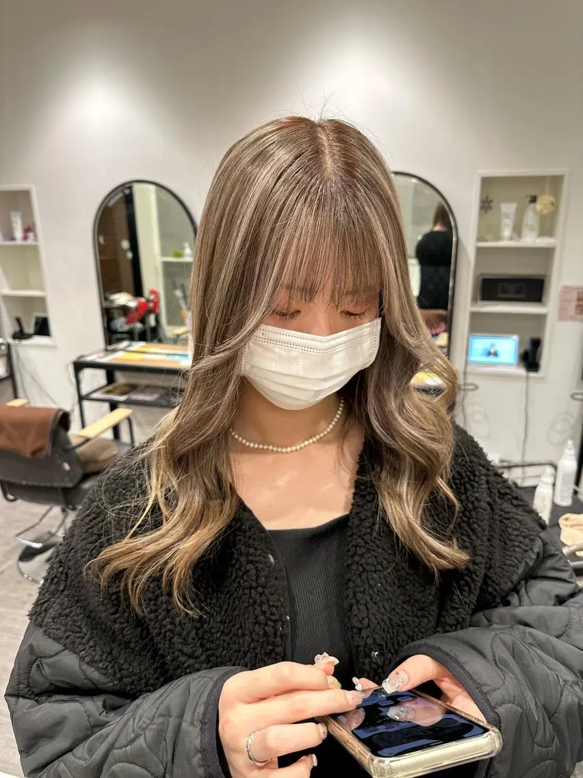 ロング カラー カット ヘアカラー トリートメント 艶髪レイヤー上田 紗也🇰🇷💗のヘアスタイル