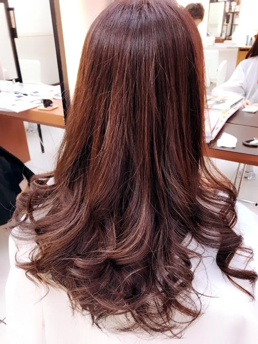 ロング カラー ハイライトカラー ハイライト 奈良崎 和弘のヘアスタイル