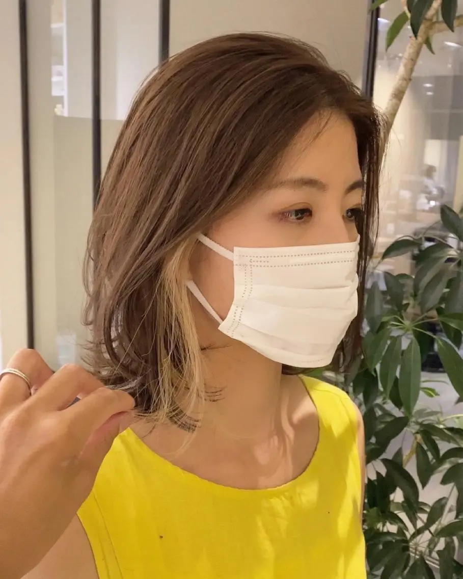 ミディアム カラー レイヤーカットのプロ 大人ヘア宮森貴志のヘアスタイル