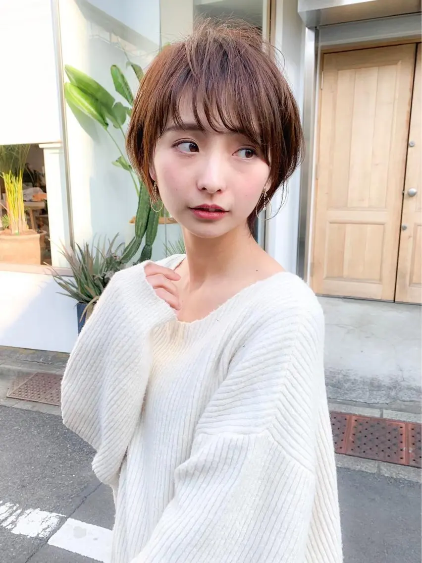 ショート カラー ⛄️冬の透明感 カラー⛄️大西のヘアスタイル