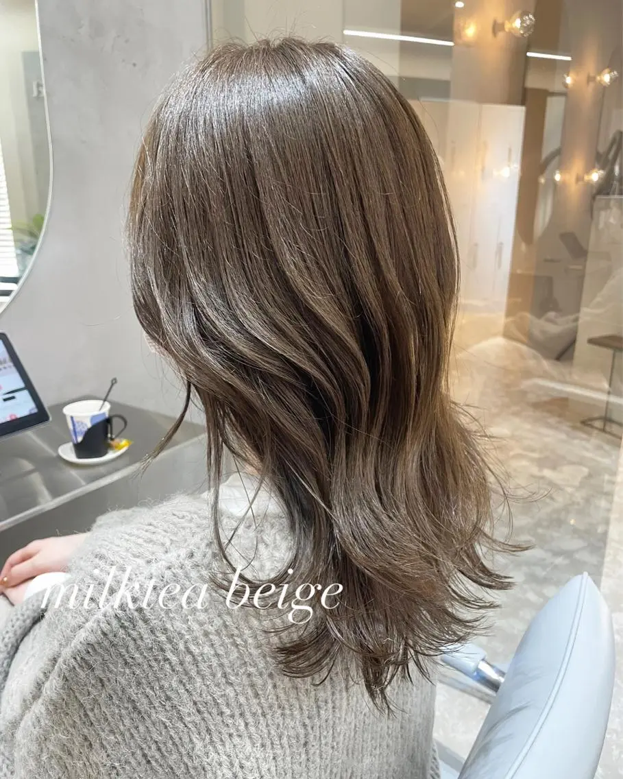 ミディアム カット ヘアカラー YUKI / レイヤーカット🤍のヘアスタイル