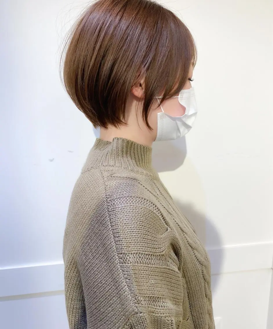 ショート カラー ボブ　ショート 特化 迫田紘史のヘアスタイル