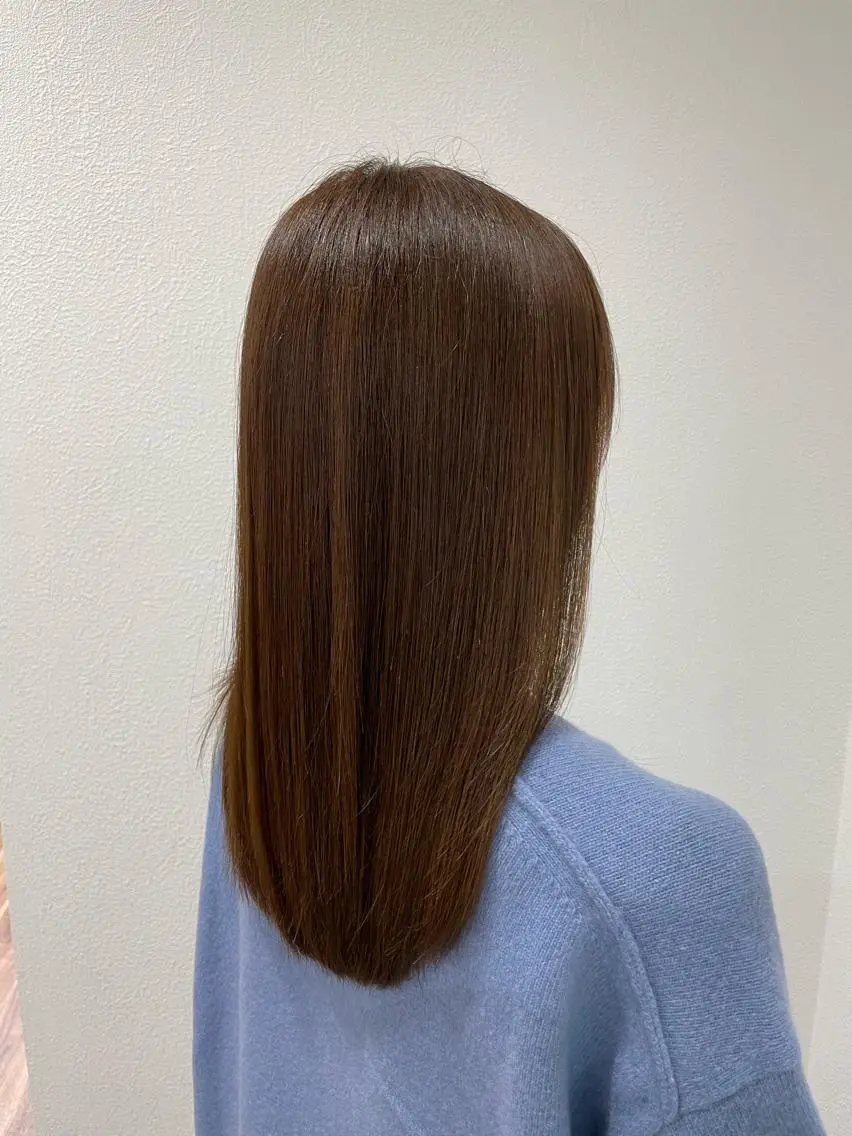 セミロング 髪質改善 韓国風ヘア トリートメント 酸熱トリートメント 渡辺 広宣のヘアスタイル