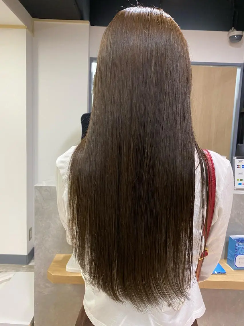 ロング カット 縮毛矯正 La ciel両国 岩船のヘアスタイル