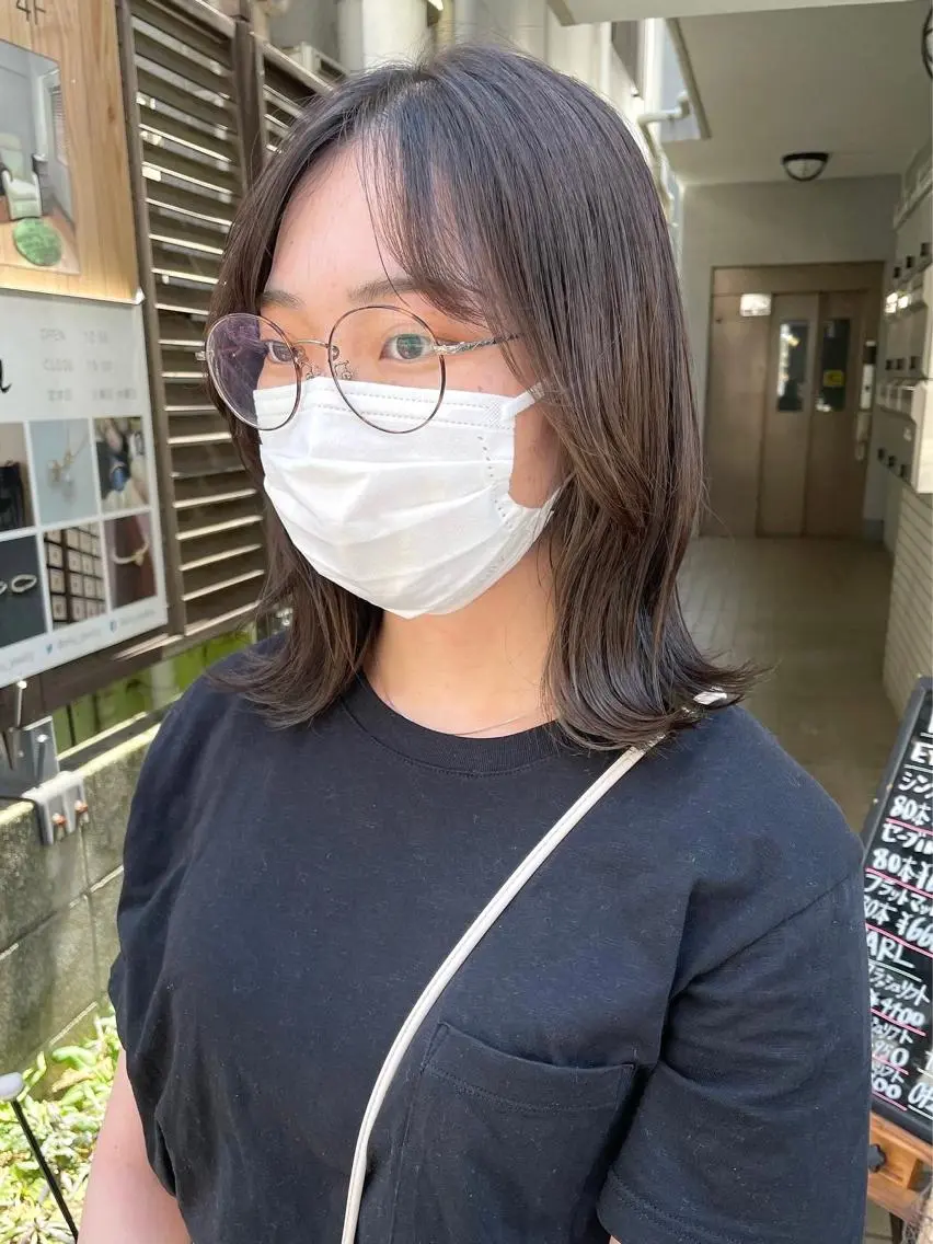 ミディアム カラー 髪質改善 縮毛矯正/ レイヤー/銀座/本木のヘアスタイル