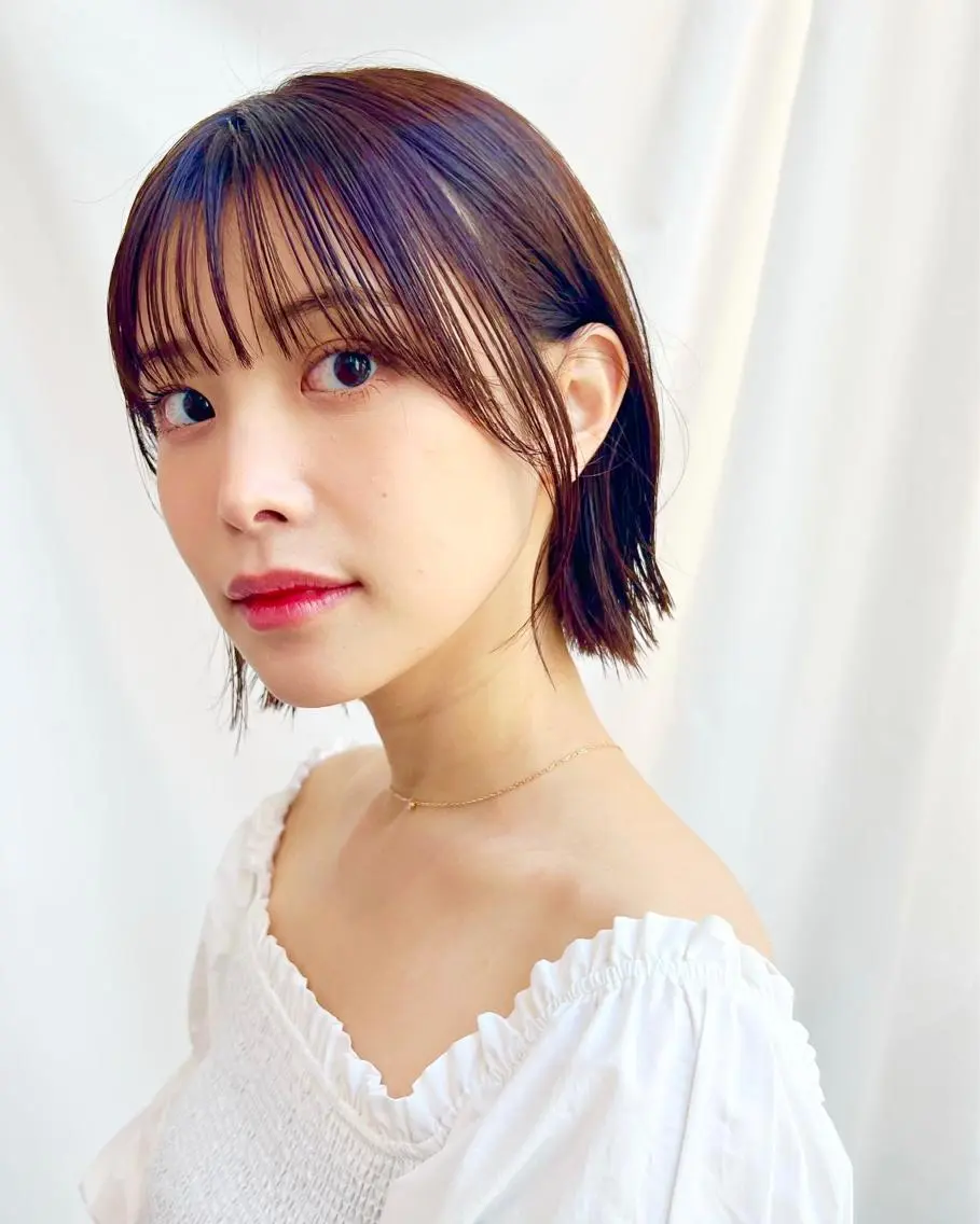 ショート カラー グレージュ ボブ カット ヘアカラー トリートメント レイヤー専門家 ダブルカラー修のヘアスタイル