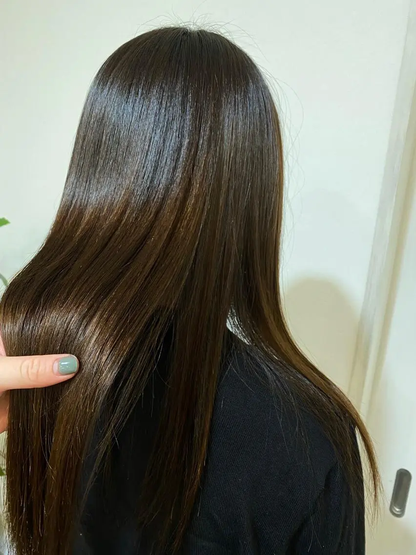 セミロング カラー 髪質改善 トリートメント ノンダメージ 🥑mikubanのヘアスタイル
