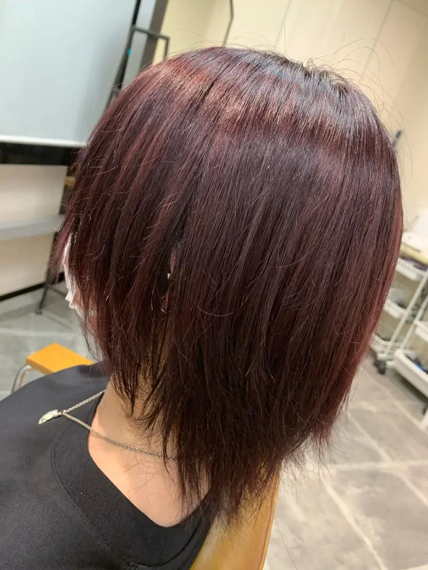 ミディアム カラー レッドカラー Appeler Kana yのヘアスタイル