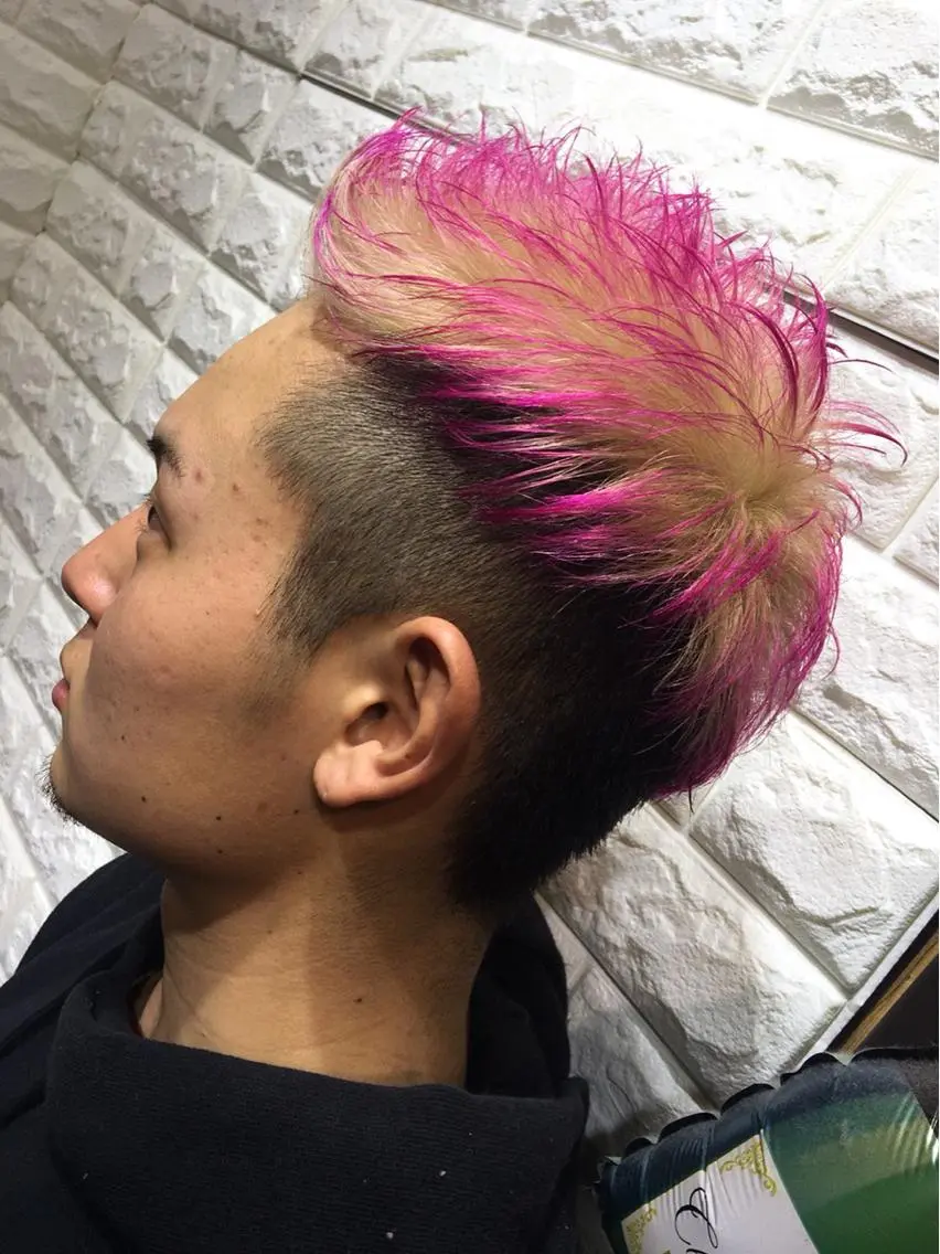 ショート カラー メンズ デザインカラー IwAsh大和駅前店 河野亜里香のヘアスタイル