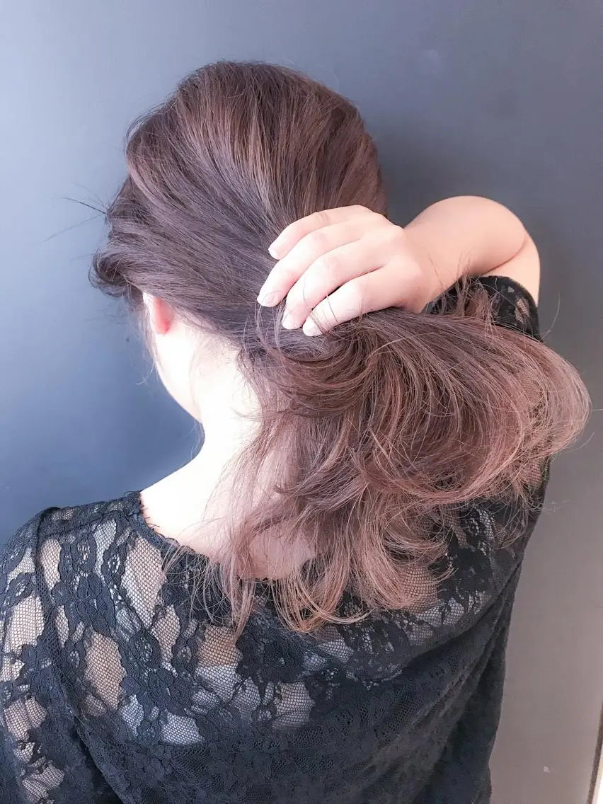 ミディアム カラー ベージュカラー ラベンダーカラー ラベンダーベージュ BOX mico.のヘアスタイル