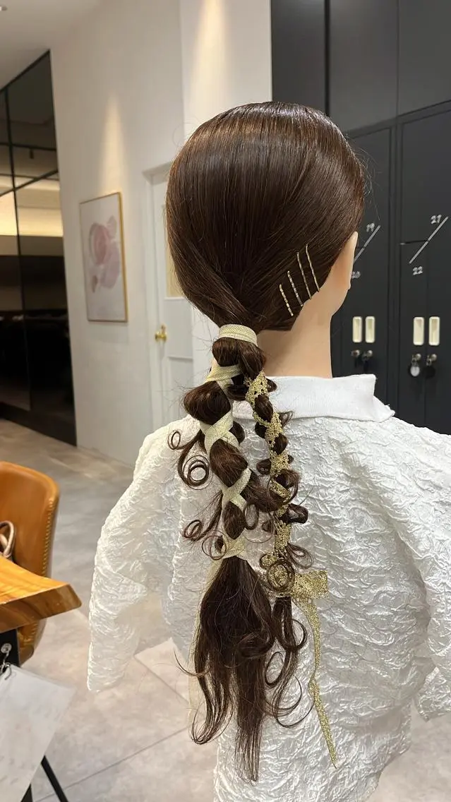 ヘアアレンジ 結婚式・ブライダル 透明感カラー🌿/ 髪質改善カラー/カナのヘアスタイル