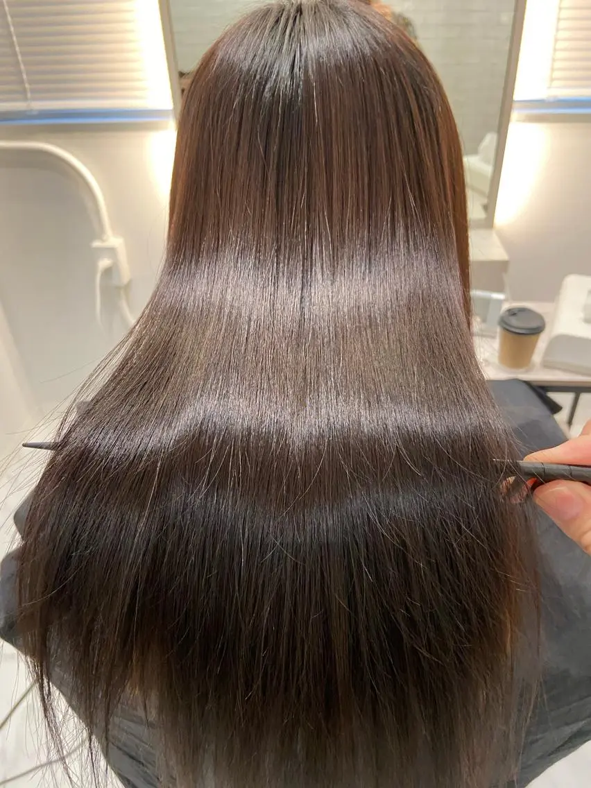 ロング 髪質改善 縮毛矯正 トリートメント ツバサ 髪質改善のヘアスタイル