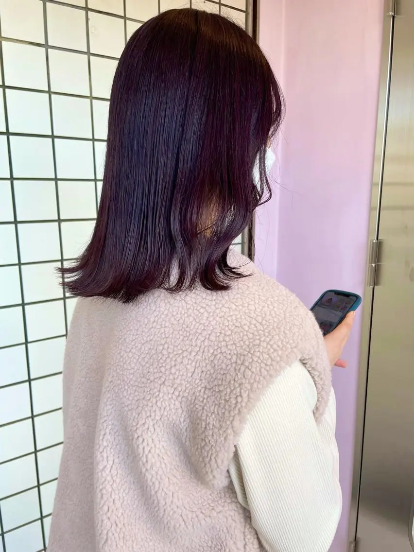 セミロング カラー ブリーチ 心斎橋/ブリーチ minamiのヘアスタイル