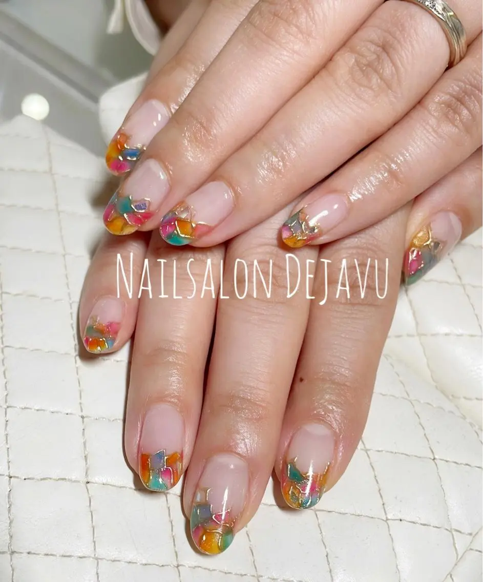 ネイル アートネイル ジェルネイル キラキラネイル シンプルネイル Nail salon Dejavu 🌿のネイルデザイン
