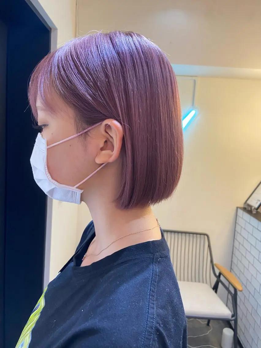 ショート ヘアカラー ハイトーンカラー 🦋yuri🦋のヘアスタイル