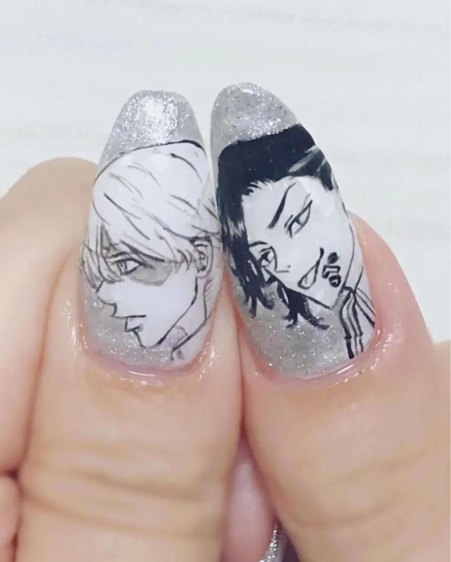 ネイル ジェルネイル シルバー Nyanco Nailのネイルデザイン