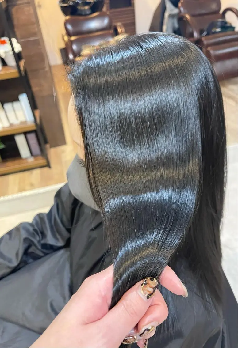 セミロング カラー 髪質改善 髪質改善で 憧れの潤艶美髪にのヘアスタイル