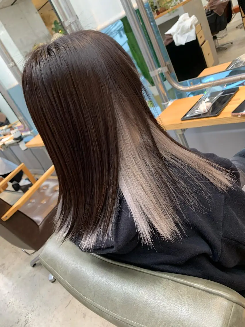ミディアム カラー ヘアカラー トリートメント 天野 開のヘアスタイル