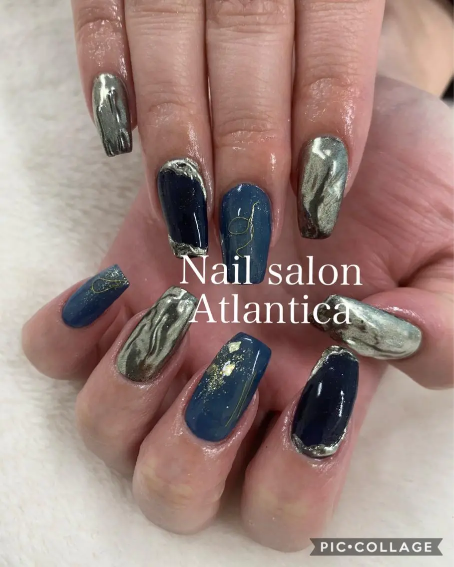 ネイル 成人式 ハンドネイル Nail salon ✩ アトランティカのネイルデザイン