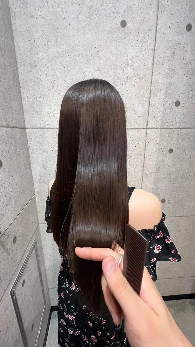 ロング 韓国パーマ 美容師 和田爽良のヘアスタイル
