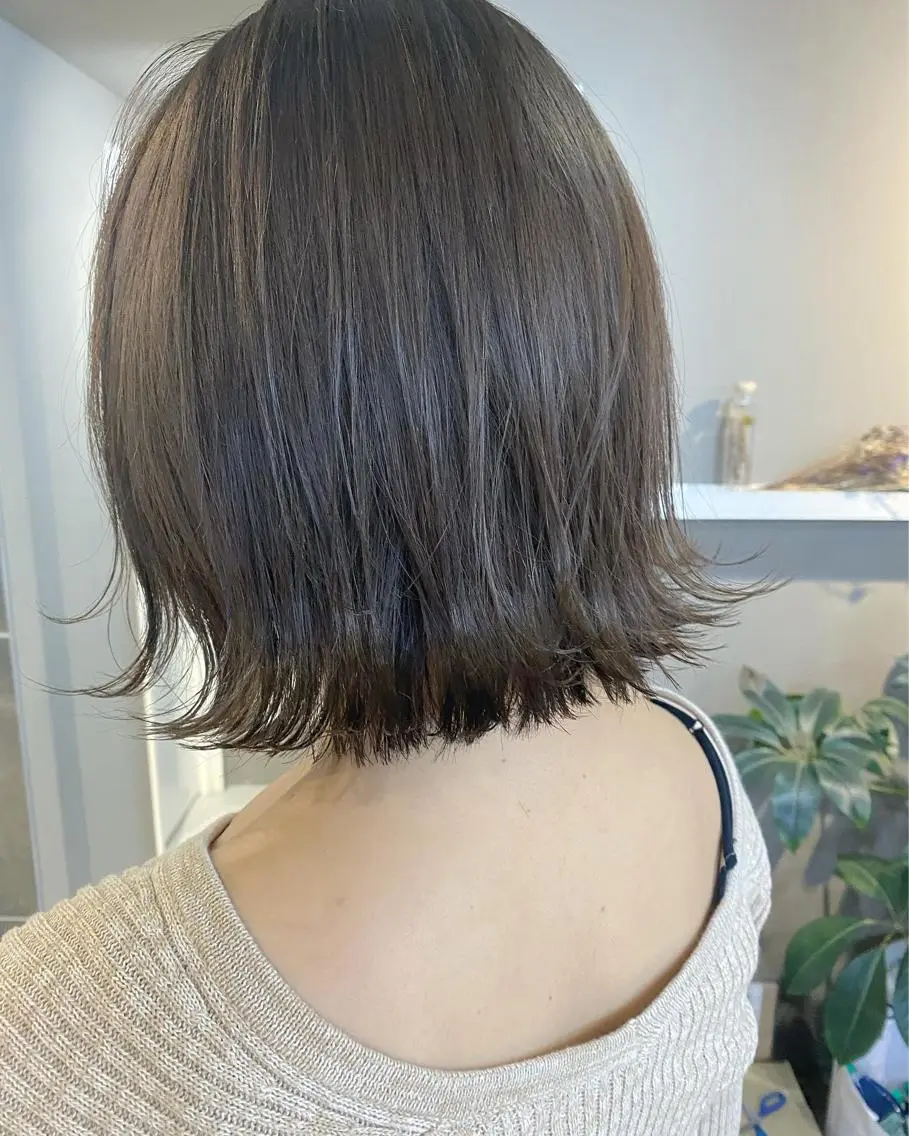 ミディアム カラー ヘアアレンジ メンズ キッズ ネイル マツエク・マツパ 透明感カラー🤎 ゆりのヘアスタイル