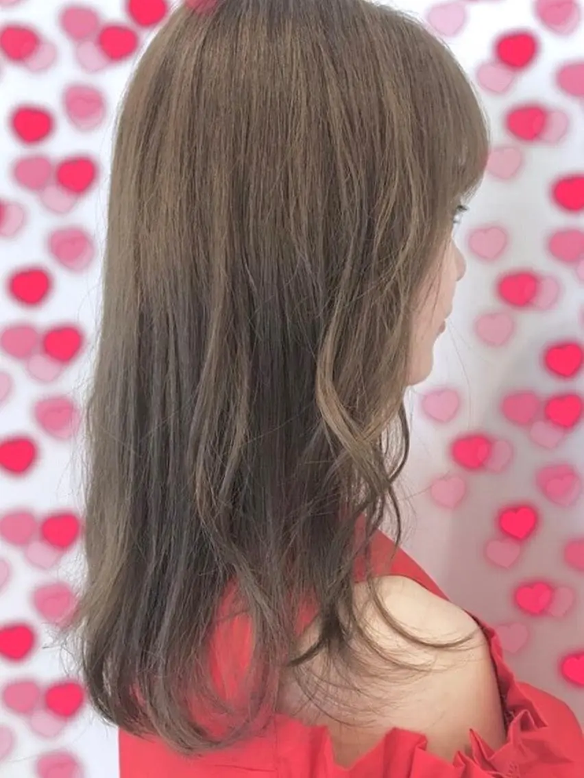 ミディアム カラー ベージュカラー ブリーチ 新宿駅近♡個室 ♡関口三都季🌜のヘアスタイル