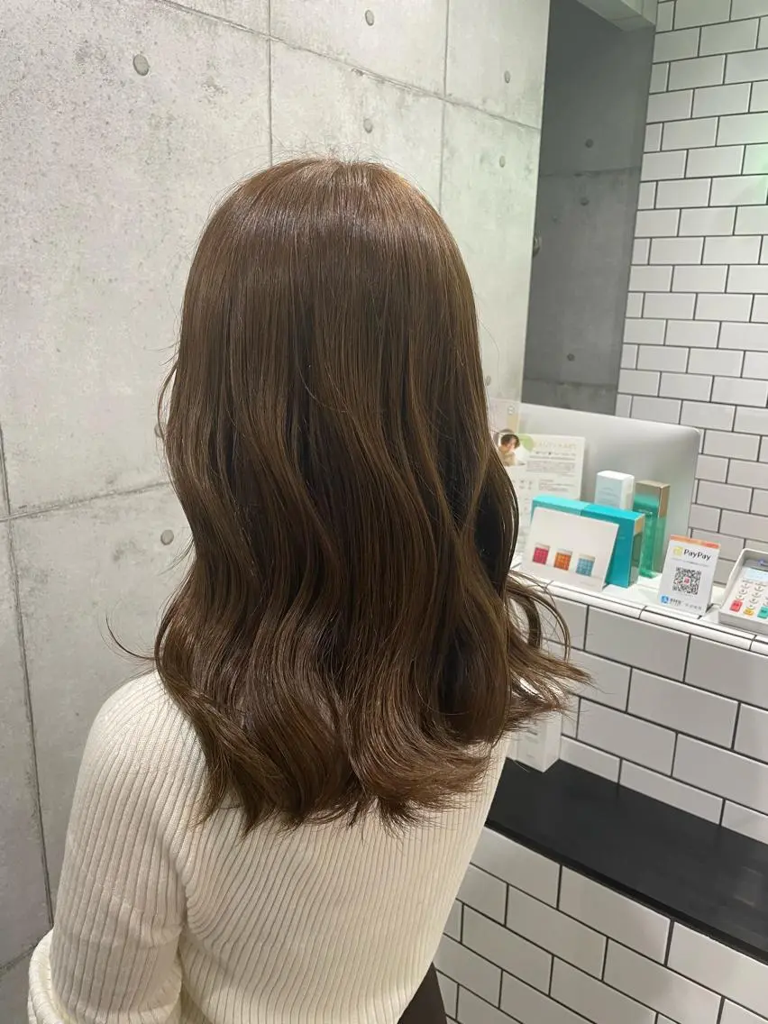 セミロング カラー ヘアカラー トリートメント ✂︎newi池袋✂︎ 長谷川寛のヘアスタイル