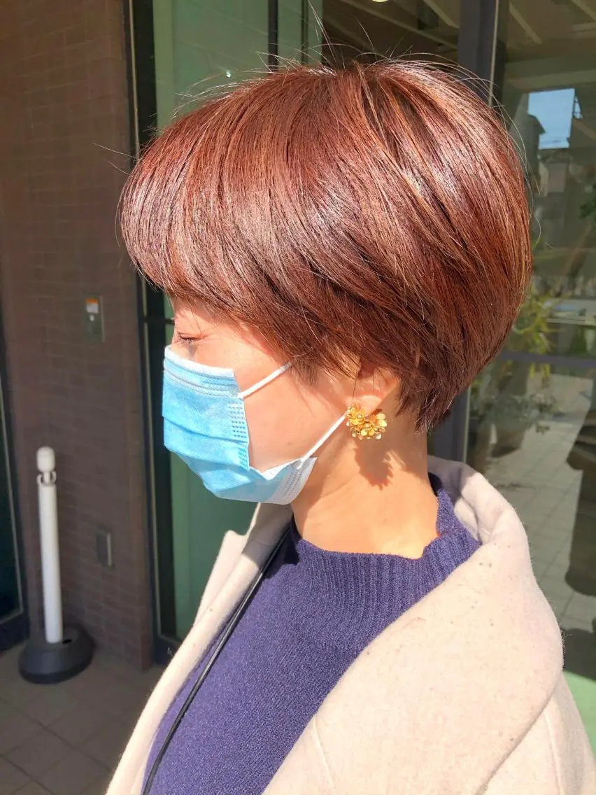 ショート カラー ブリーチ オレンジ ブリーチモデル募集中 小柴のヘアスタイル