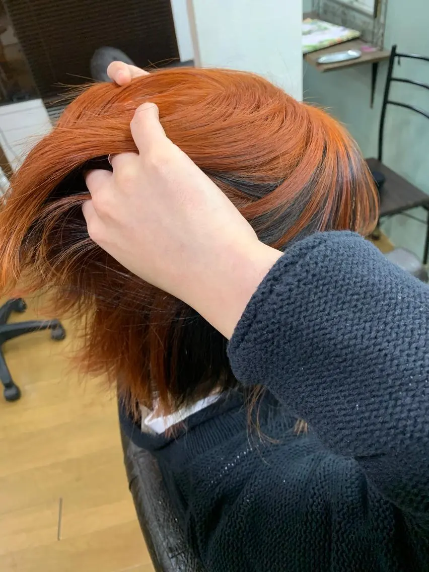 ミディアム カラー ヘアアレンジ R ri R takagiのヘアスタイル