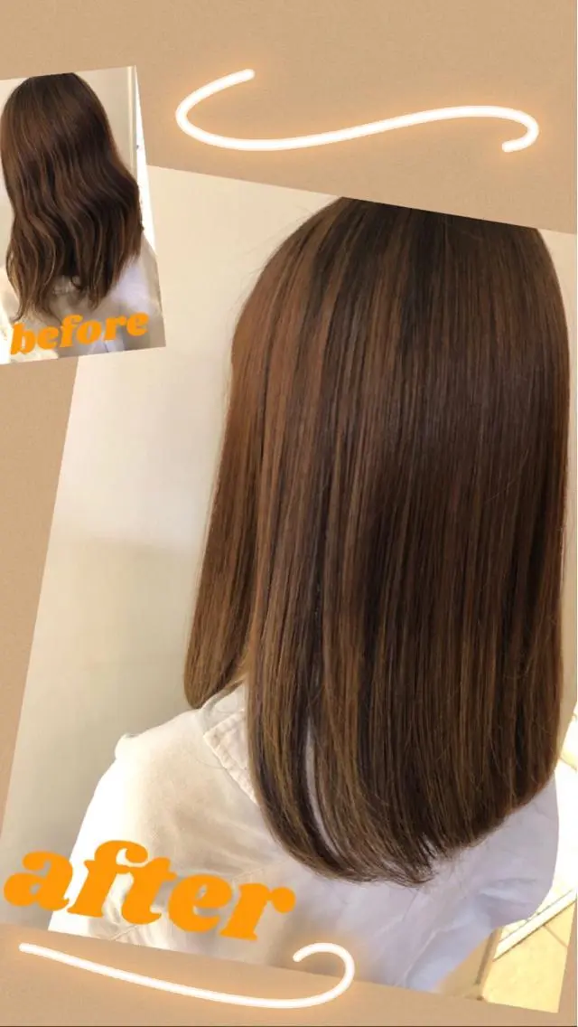 ミディアム カラー トリートメント 韓国hair ·͜· watanabeのヘアスタイル