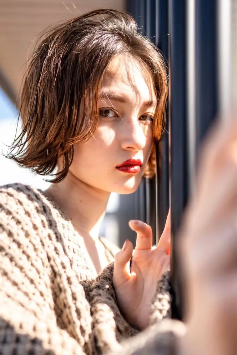 ミディアム カラー ヘアカラー トリートメント 🉐レイヤー/塩見 弘樹🉐渋谷のヘアスタイル