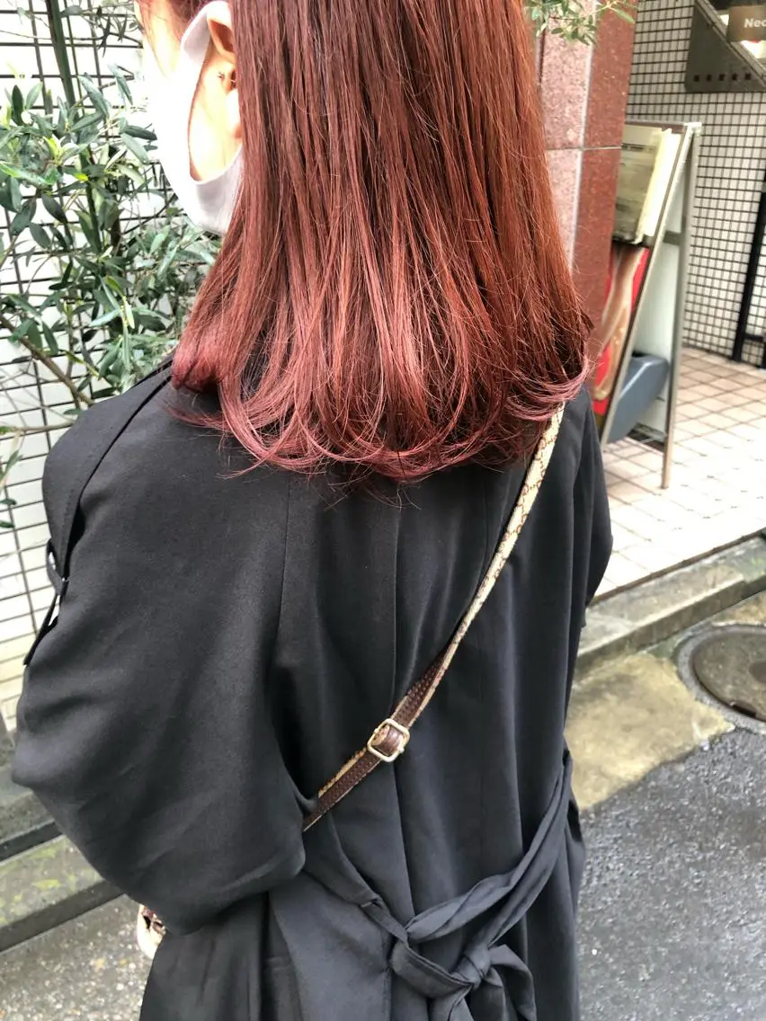 セミロング カラー ブリーチ ブリーチなしカラー カット ヘアカラー トリートメント ヘアセット 🌷ボブ/髪質改善 ストレートのヘアスタイル