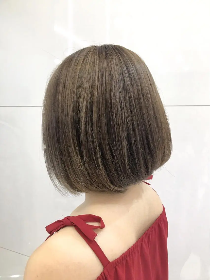 ミディアム パーマ ミディアムパーマ 趙 英来のヘアスタイル