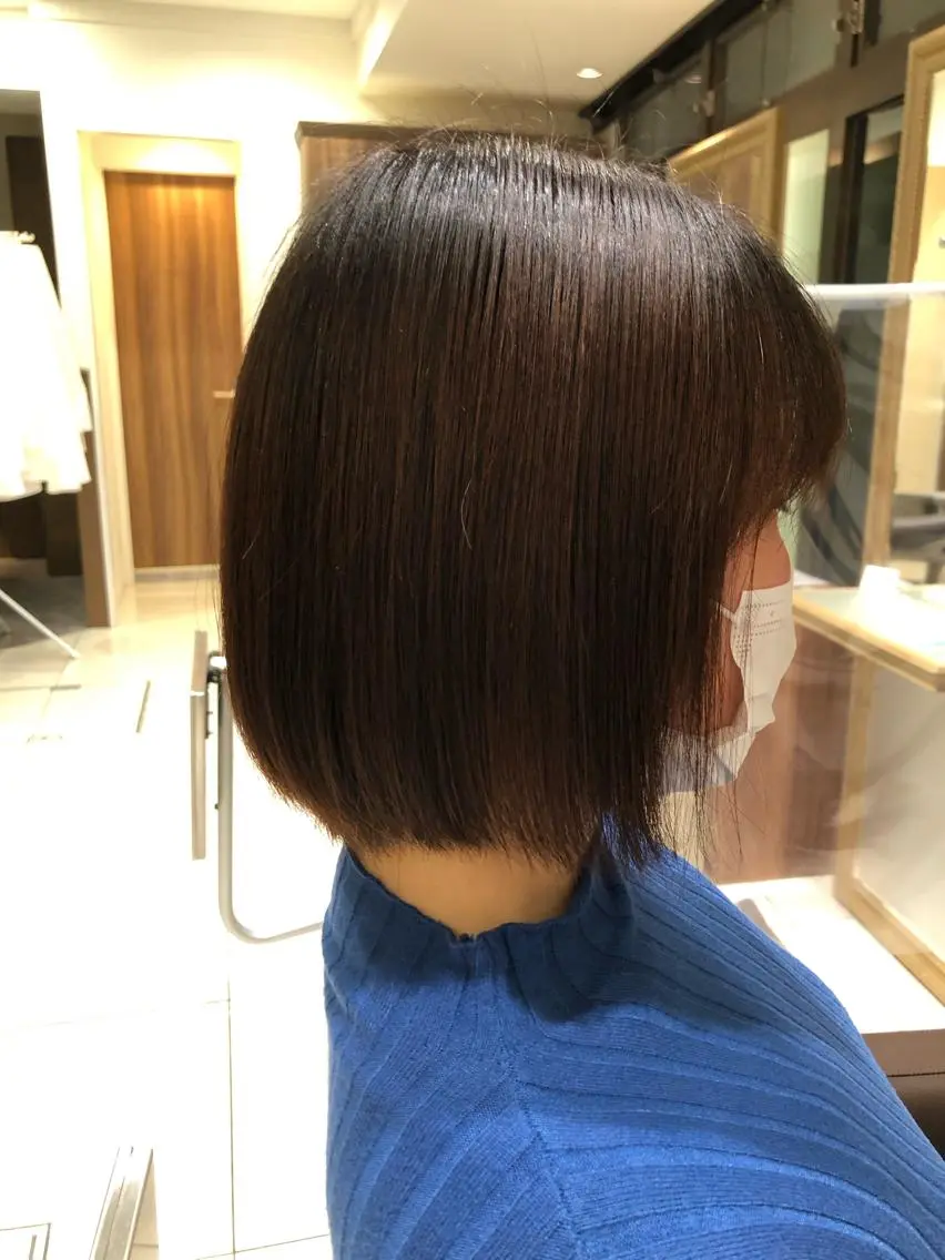 ショート パーマ 縮毛矯正/髪質改善 予約はリクエストからのヘアスタイル