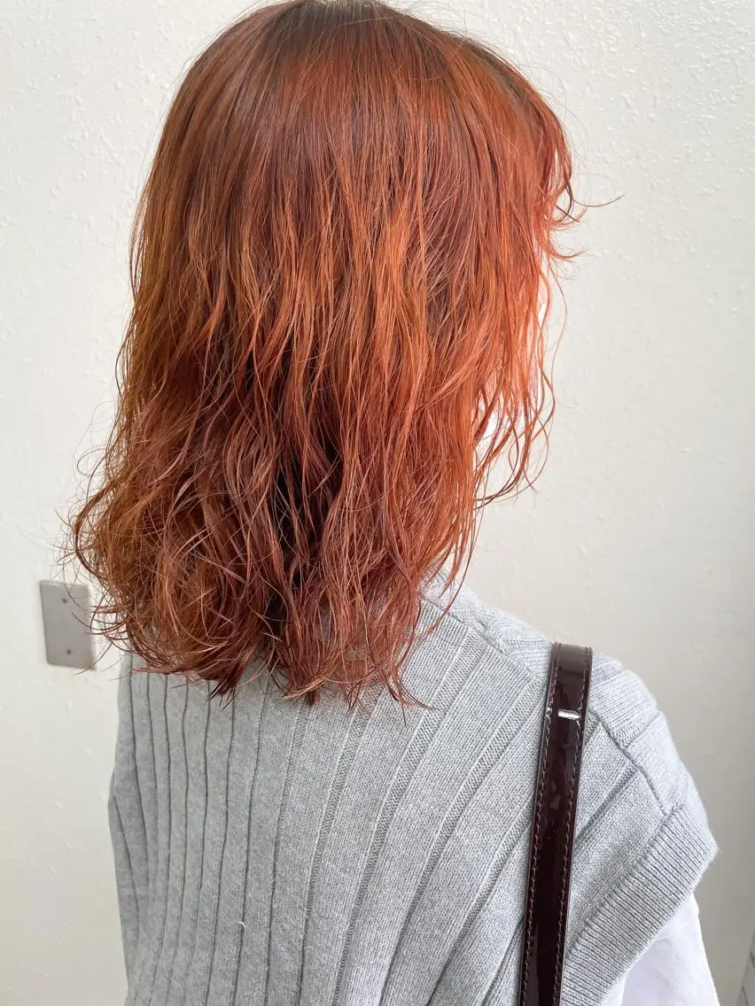 ミディアム カラー ヘアカラー 佐藤 梨里花 ❤︎のヘアスタイル