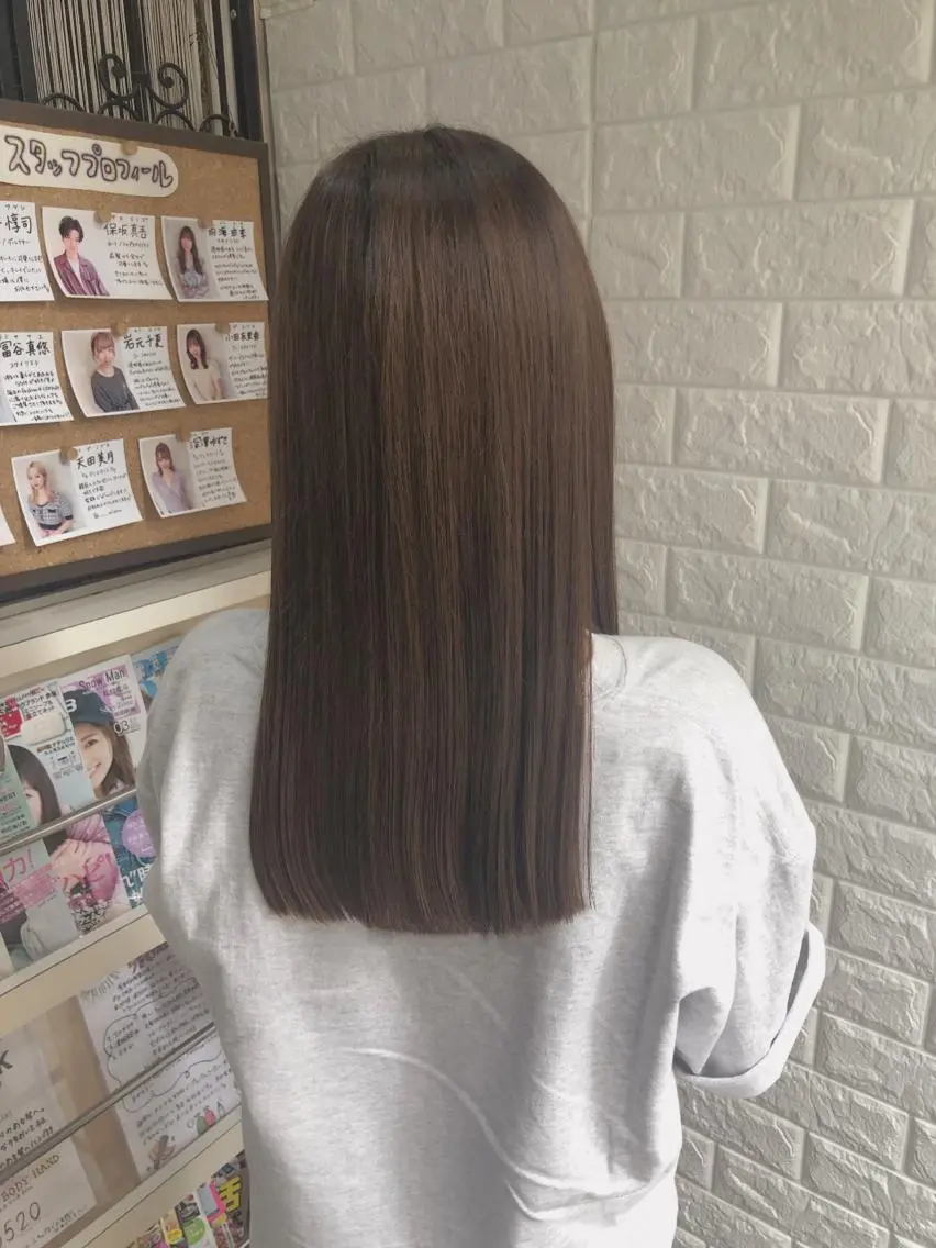 ロング カラー ベージュカラー グレージュ 艶髪 ♡Tomiyaのヘアスタイル