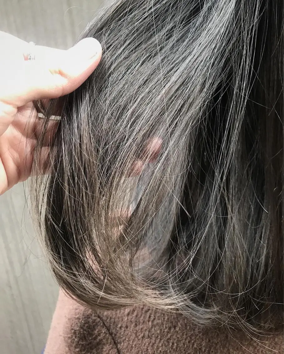 ロング カラー パーマ ヘアアレンジ グレージュ ヘアカラー トリートメント 松田 亮葉のヘアスタイル