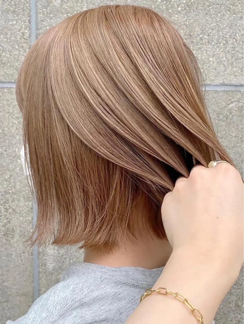 ショート カラー ベージュカラー ☀️東京→岡崎☀️ ハイライト青山彪雅のヘアスタイル