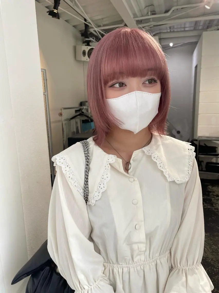 ミディアム カラー カット ヘアカラー トリートメント ryuei /原宿のヘアスタイル