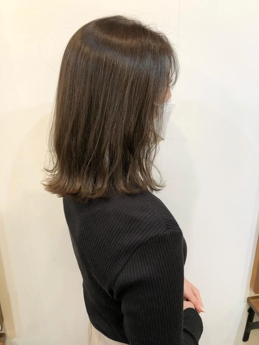 ミディアム ヘアカラー トリートメント 丸岡 美穂のヘアスタイル