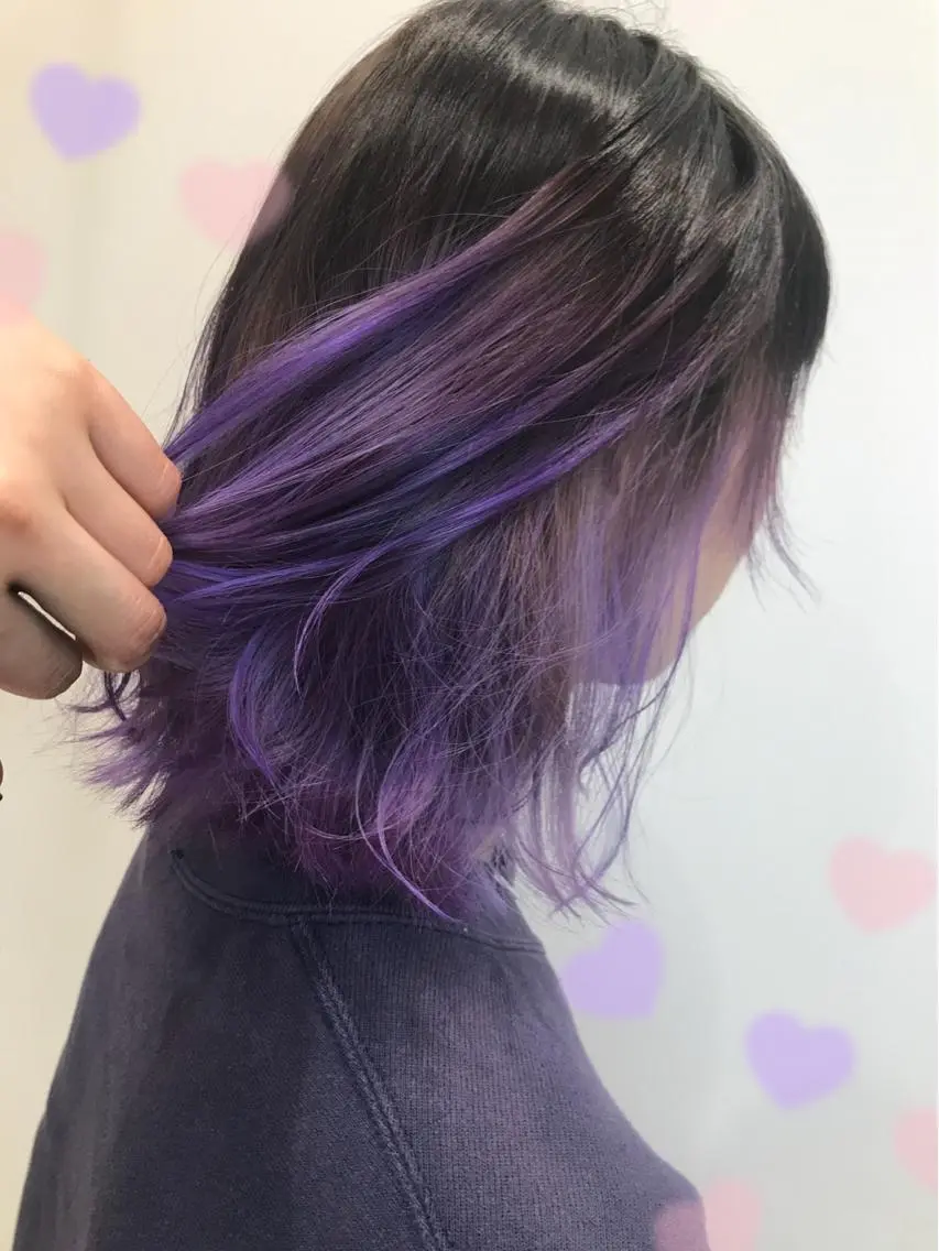 ミディアム カラー バイオレットカラー 新宿駅近♡個室 ♡関口三都季🌜のヘアスタイル