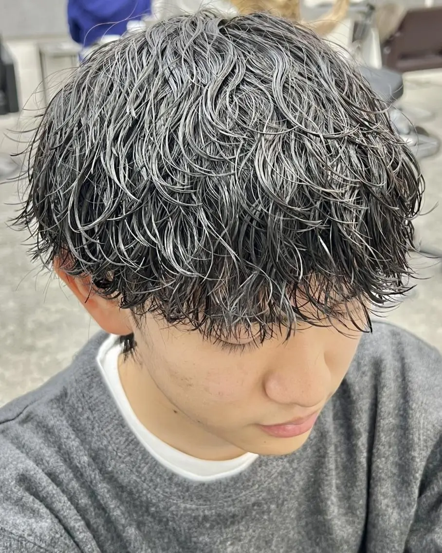 パーマ メンズ カット パーマ GLOP HOMME 店長 アオトのヘアスタイル
