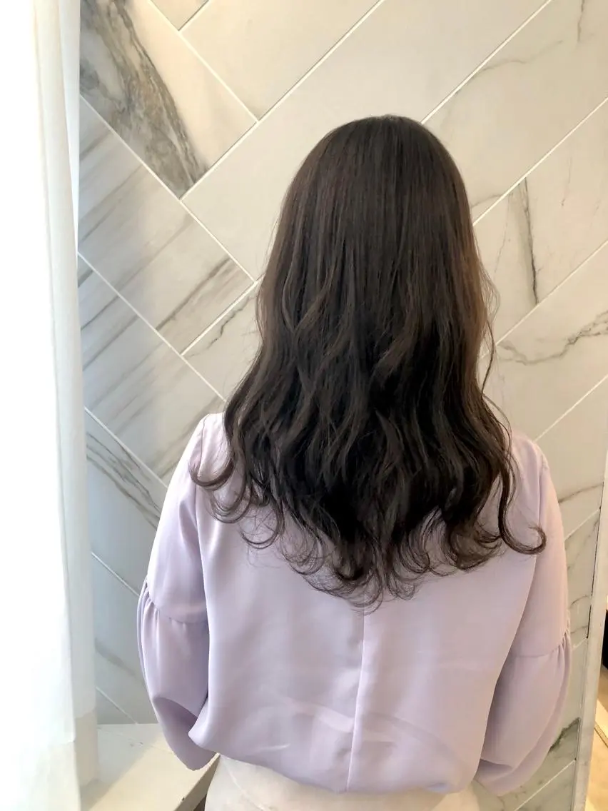 セミロング ラベンダーベージュ ハイライト ✨似合うのその先へ✨ 田中延和のヘアスタイル