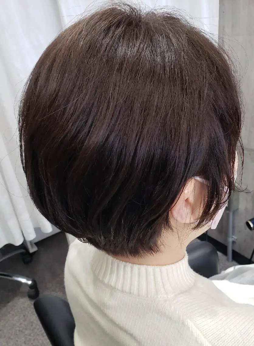 ショート ショートボブ ボブ ショートヘア カット ヘアカラー トリートメント 黒田 かな子のヘアスタイル