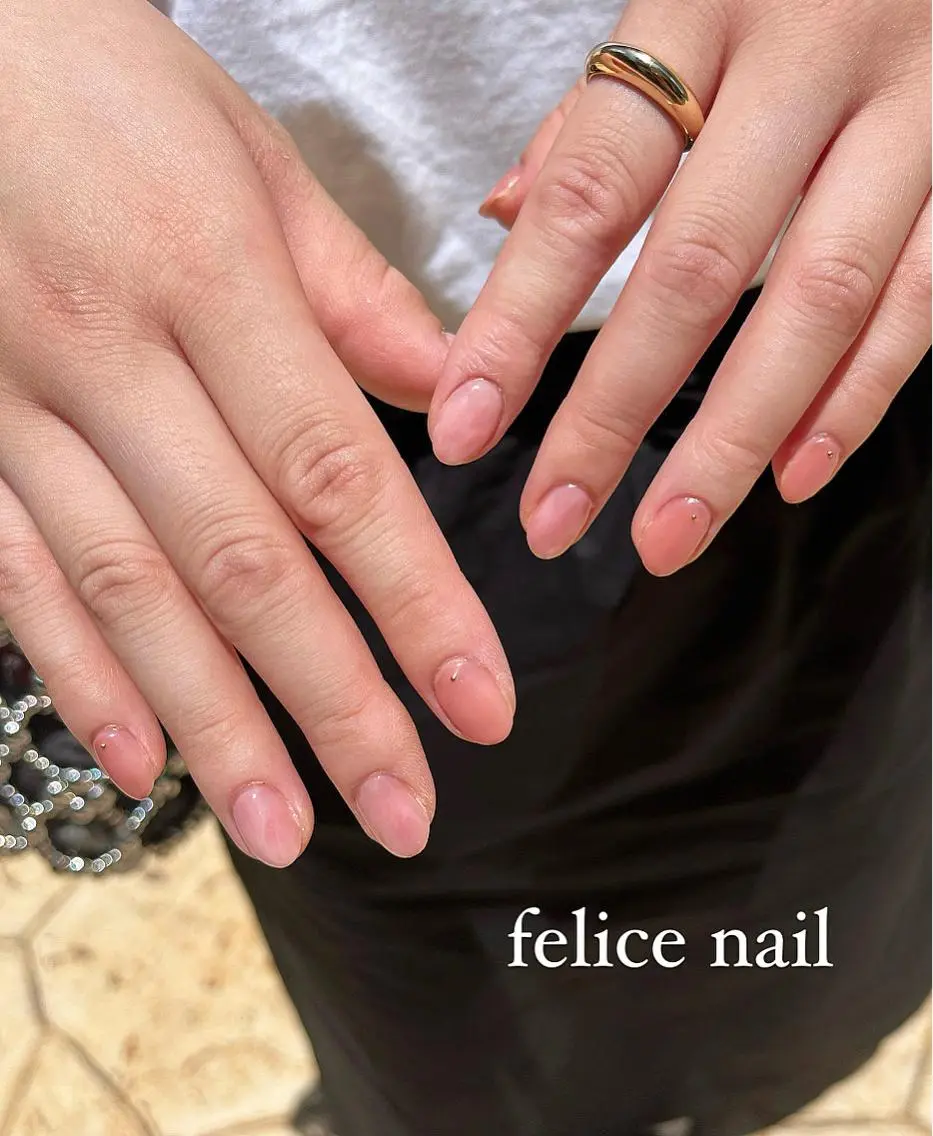 ネイル ニュアンスネイル オフィスネイル 夏ネイル felice nailのネイルデザイン