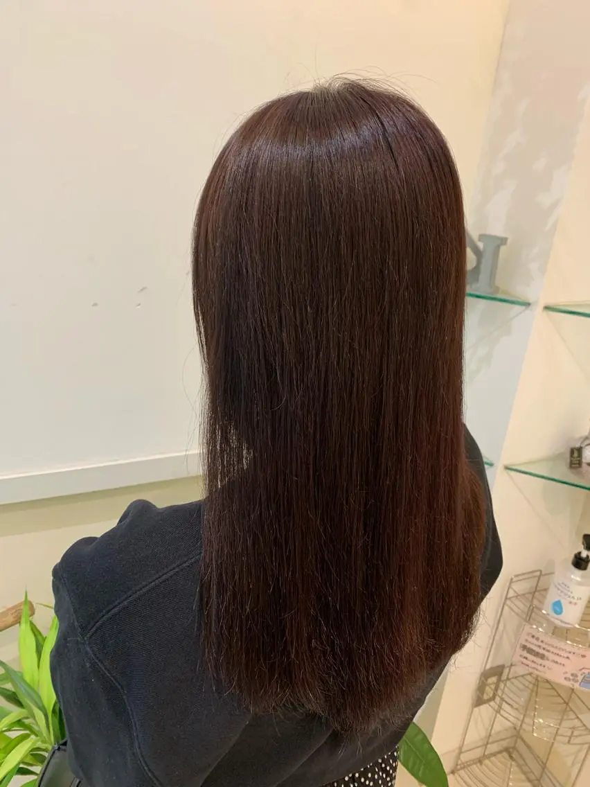 ロング カラー ブリーチしない暖色 カラー🥀杉 優菜のヘアスタイル