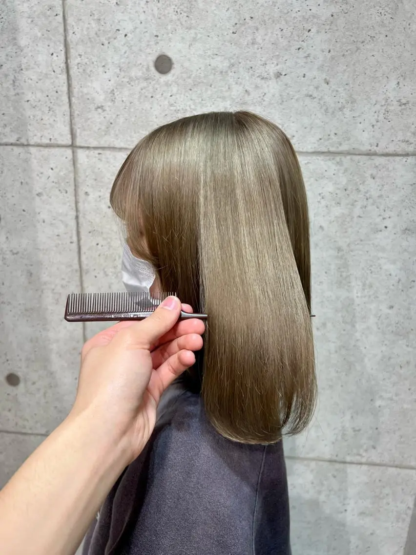 ミディアム 韓国パーマ 美容師 和田爽良のヘアスタイル