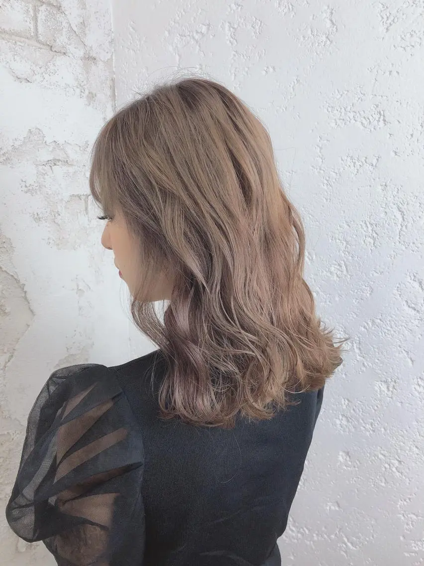 ミディアム カラー ️韓国ヘア/レイヤー カット❤️Yūkaのヘアスタイル